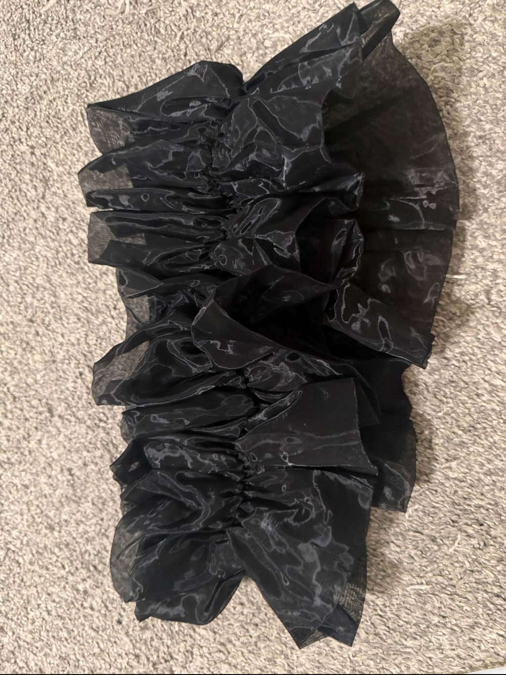 Source Unknown Black Ruffled Camisole Top